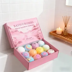 12 Pcs Bath Bombs Gift Set – Moisturizing, Aromatherapy & Natural Ingredients Bath Bombs for Relaxation & Skin Care – Gift for Her