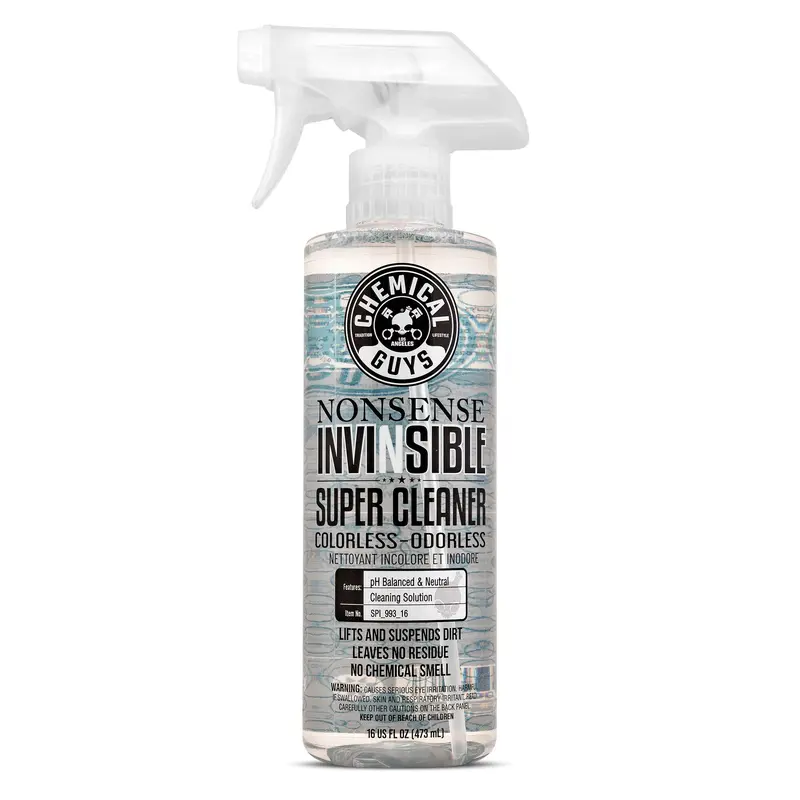 Chemical Guys All-Purpose Car Cleaning Solution- Liquid Bottle, Colorless Odorless Dilutable Upholstery Cleaner & Degreaser, Streak-Free Residue-Free Stain Remover for Automotive Interior-Exterior Fabric, Leather, Plastic, Vinyl, Rubber Detailing