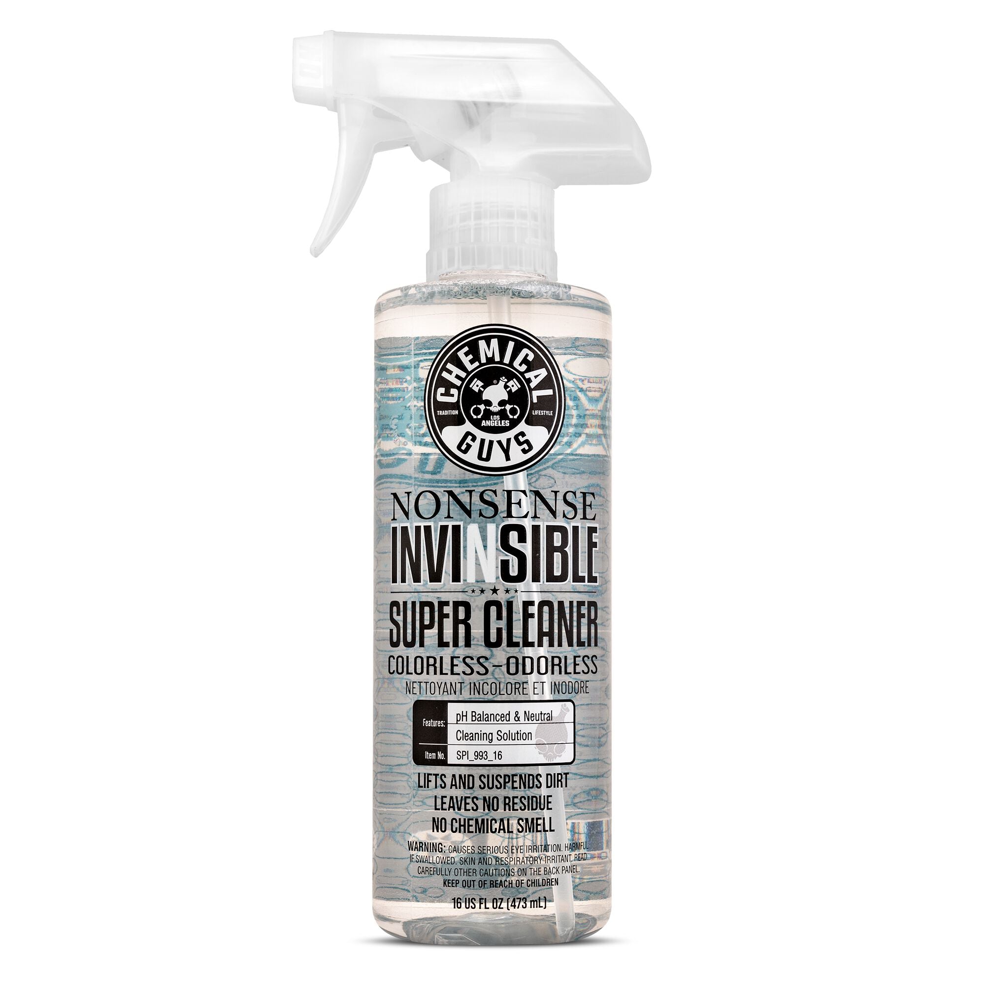 Chemical Guys Colorless Odorless All-Purpose Cleaner - Upholstery Cleaner, Degreaser, Streak-Free Residue-Free Dilutable Dirt Stain Remover for Automotive Interior-Exterior Surfaces, Car Detailing, Car Accessories