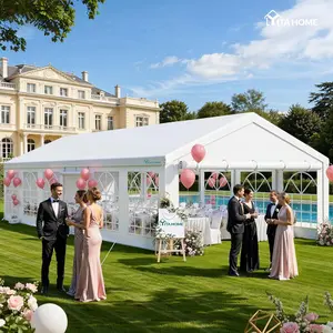 YITAHOME 20x40ft Party Tent Outdoor Wedding Event Shelters Heavy Duty Upgraded Galvanized Canopy with Large White Roof