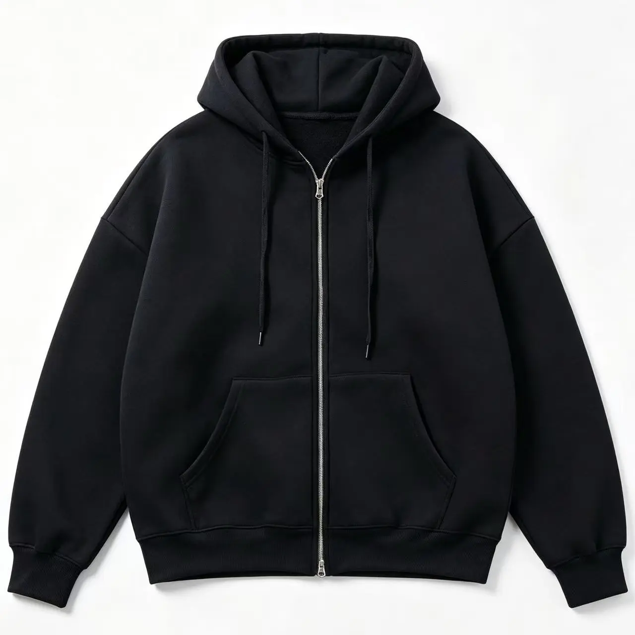 Men’s loose double-zip hooded sweatshirt, solid-color cropped oversized hoodie jacket, winter men’s hoodie, unisex, loose zip-up hoodie for men, solid-color minimalist top, zip-up hoodie, retro casual menswear sweatshirt, street-style long-sleeve outerwea