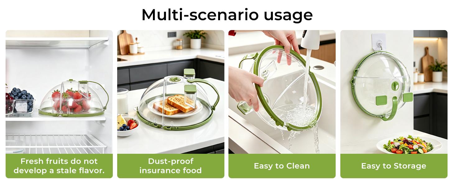 UFORU Upgraded Foldable Microwave Splatter Cover with Dual Water Steamer, 10 Inch Clear Vented Food Lid with Handle, Anti-Splatter Microwave Cover for Moisture-Rich Heating, Kitchen Gadget UFORU Upgraded Foldable Microwave Splatter Cover with Dual Water Steamer, 10 Inch Clear Vented Food Lid with Handle, Anti-Splatter Microwave Cover for Moisture-Rich Heating, Kitchen Gadget