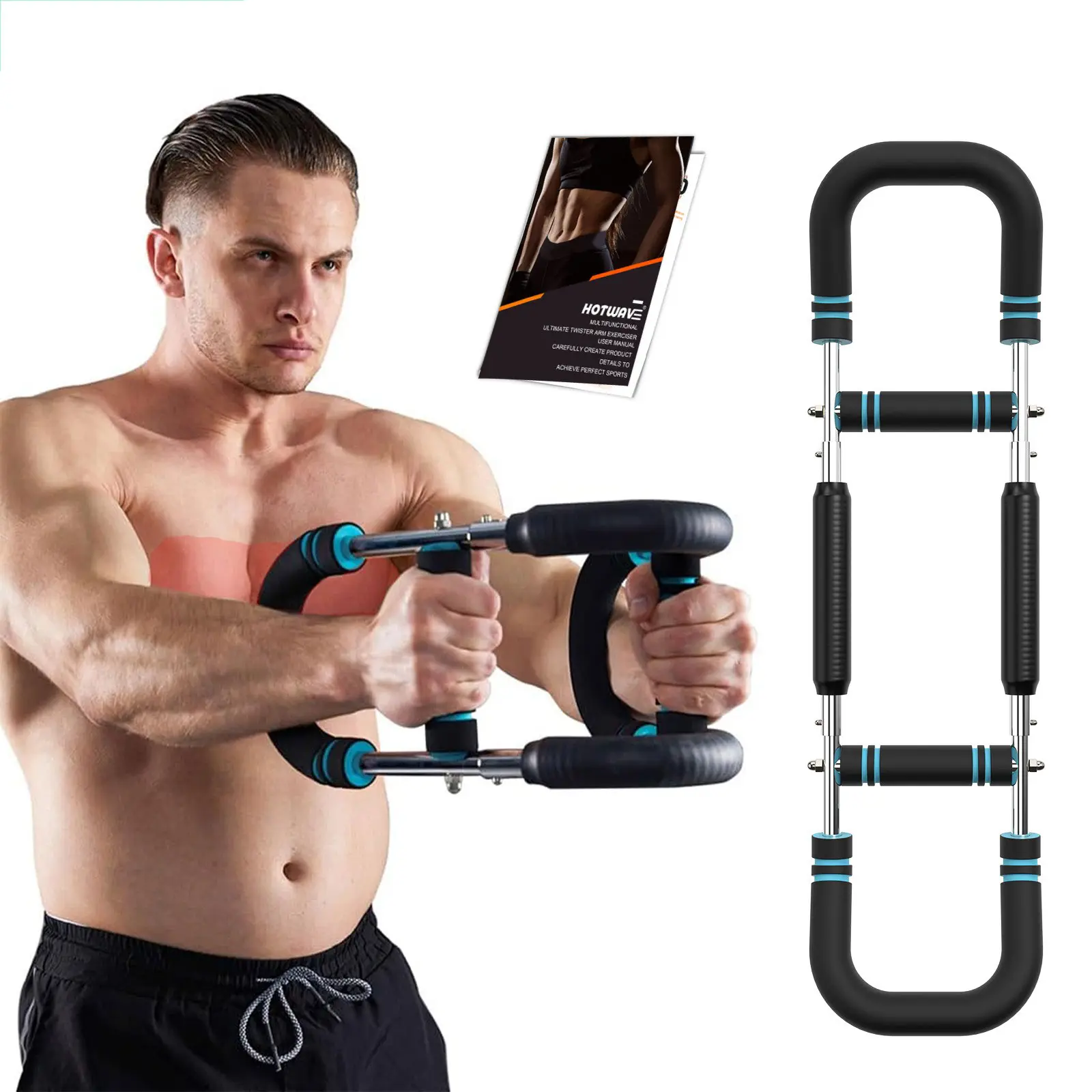 HOTWAVE Arm Trainer, Adjustable Chest Workout Equipment, Arm Trainer for Men, Chest Trainer for Men, Shoulder Muscle Training, Portable Spring Resistance Home Fitness Equipment summerwins