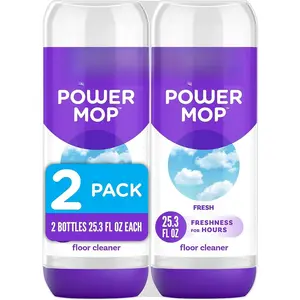 PowerMop Floor Cleaning Solution with Fresh Scent, PowerMop Refills, Floor Cleaner for Mopping, 25.3 fl oz, 2 Pack