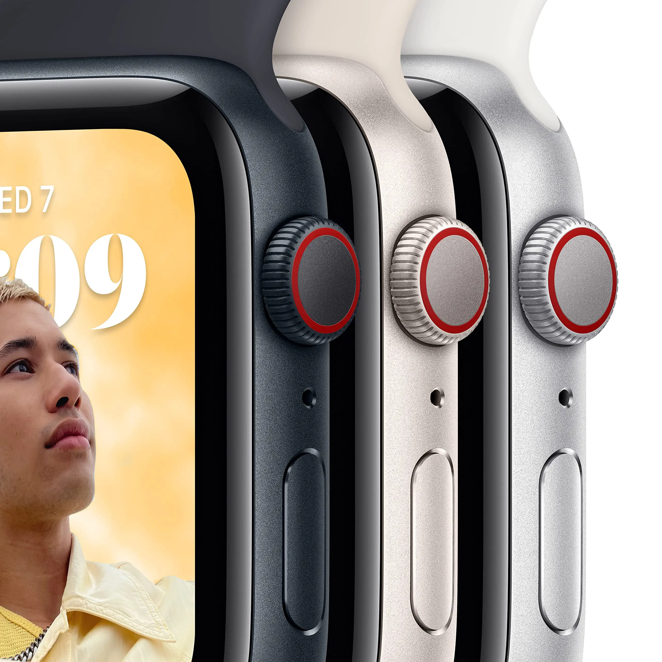 Apple Watch SE 2nd Generation (GPS, Wearable Digital Smartwatch) - 44mm Aluminum Case, Brand New with Magnetic Accessories & Original Box, 50M, Iphone Sync