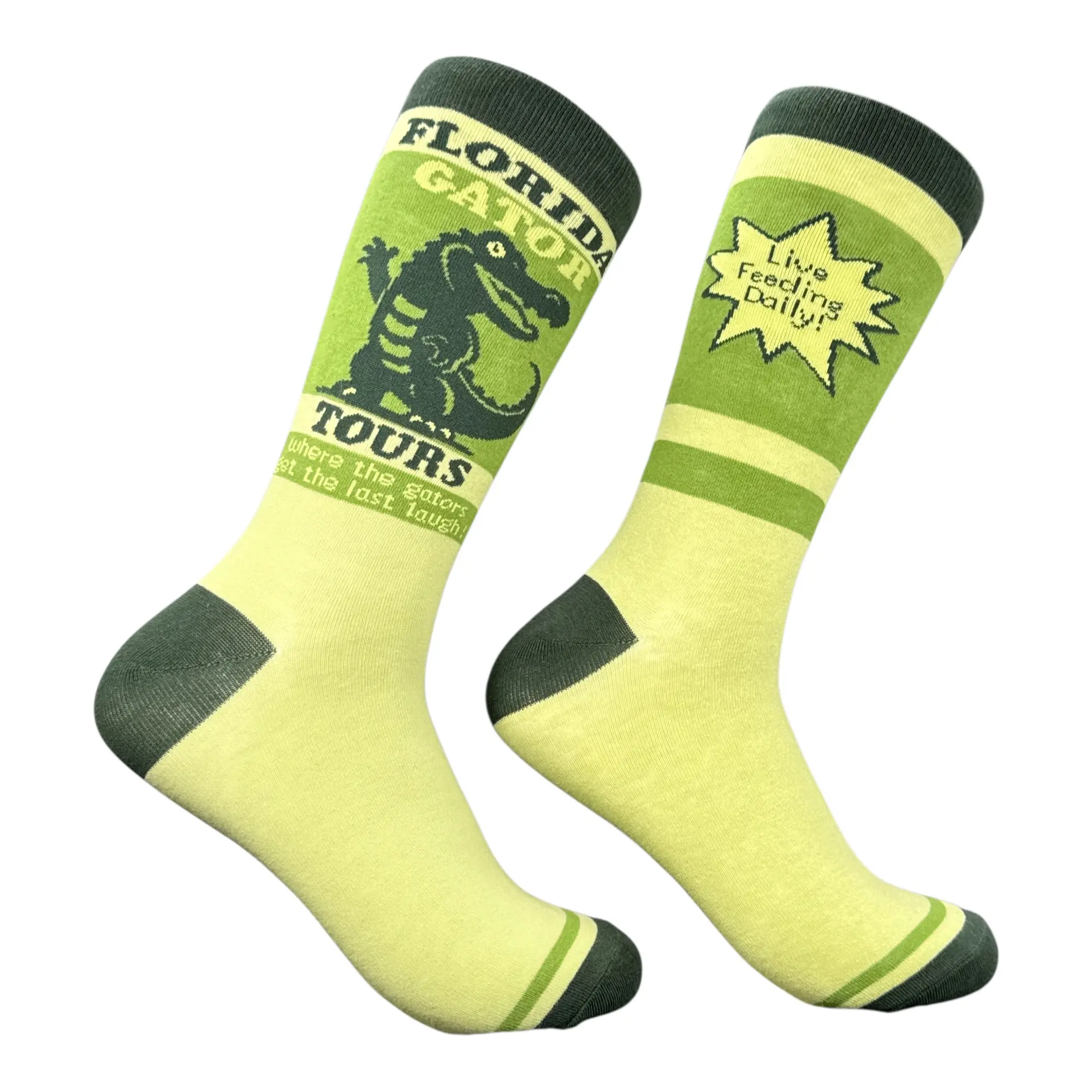 Men's Florida Gator Tours Socks Funny Sarcastic Alligator Graphic Novelty Footwear For Men Funny Graphic Socks Comfortable Fitted Spandex Cotton Men's Florida Gator Tours Socks Funny Sarcastic Alligator Graphic Novelty Footwear For Men Funny Graphic Socks Comfortable Fitted Spandex Cotton