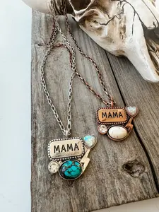 Western Mama Pendant Lightning Bolt Necklace