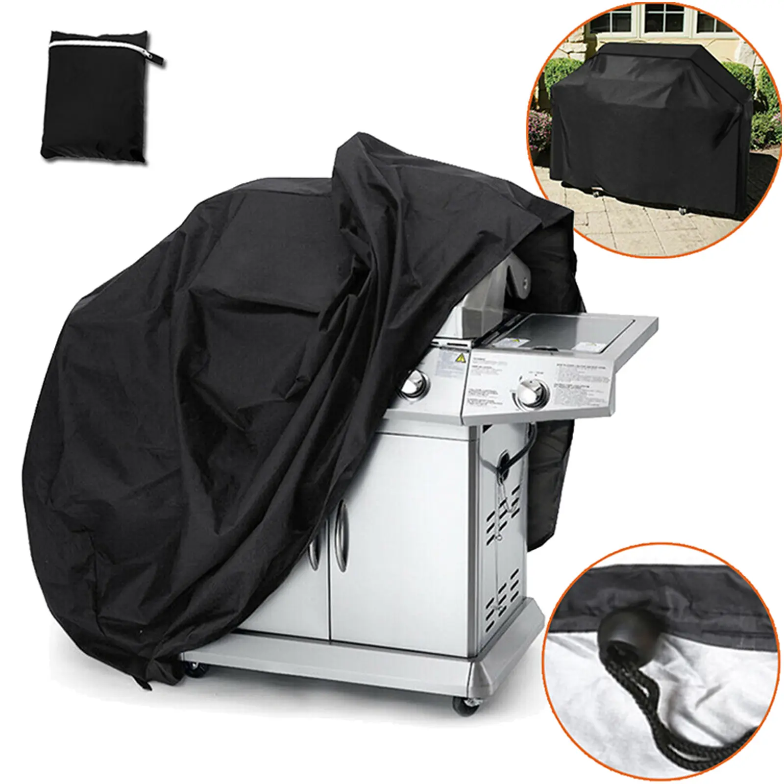 BBQ Grill Covers, HOMEYA 57" Barbecue Grill Covers Waterproof Rust Protection,Lightweight Portable Electric Smoker BBQ Cover,Dustproof Universal for Outdoor Weber and More Grills