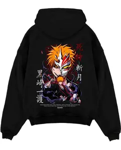Ichigo X Hollow - Bleach 2Side Hoodie, Anime Hoodies Sweatshirt Unisex Clothes Men Women Cotton Menswear