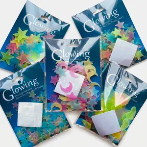 100/200/300 Glow in the Dark Stars and Moon Stickers Mixed Color Luminous Fluorescent Reusable Plastic Wall Stickers Ceiling Decals Space Galaxy Night Sky Bedroom Walls Ceiling Decor Kids Room Nursery