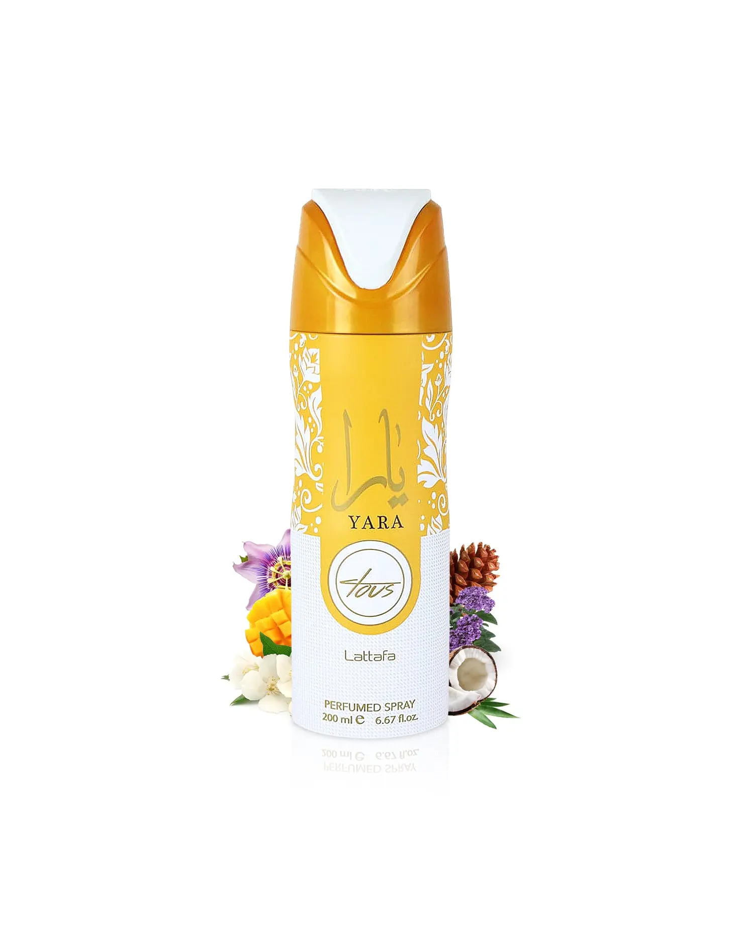 Lattafa Yara Tous Men's Alcohol-Based Perfumed Body Spray - 200ml/6.7 fl. oz, Floral Fruity Tropical Mix Scent, Elegant Fragrance, Floral Scent Perfume, Vanille Note, Selfcare Packaged Option, Single Item