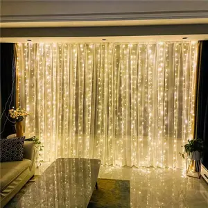 USB Powered Curtain Light, 1 Count 300LED Window Curtain String Light, Holiday Remote Control LED Light, Led Lights Bedroom, Decorative Light for Home Bedroom, Party, Festival