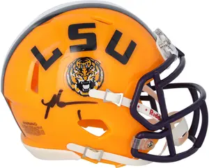 Malik Nabers LSU Tigers Autographed Riddell Speed Mini Helmet - Fanatics Authentic Certified