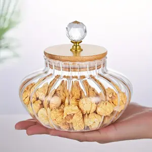Glass Storage Jars Airtight 1 Piece Food Storage Containers for Kitchen Pantry Cereal Flour Sugar Beans Snacks with Lids Reusable Clear Glass Canisters for Home Organization Food Storage Organizer