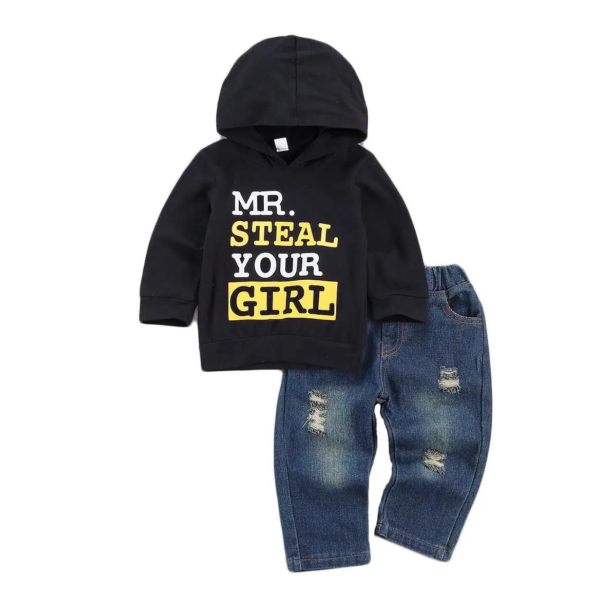 Toddler Baby Boy Outfits Hoodie Sweatshirts & Jeans Clothes Set Fall Winter 6 12 18 24 Months 2T 3T