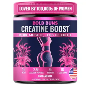 Creatine for Women – Supplement with Collagen & BCAA – Supports Muscle Development, Post-Workout Recovery, Skin Elasticity, Healthy Hair & Nail (30 Servings, Unflavored)