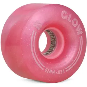 Glow Light Up LED OUTDOOR Roller Skate Wheels - 62x35mm 83A | Pack of 4 | For Street and Recreational Skating (Cherry Blossom )