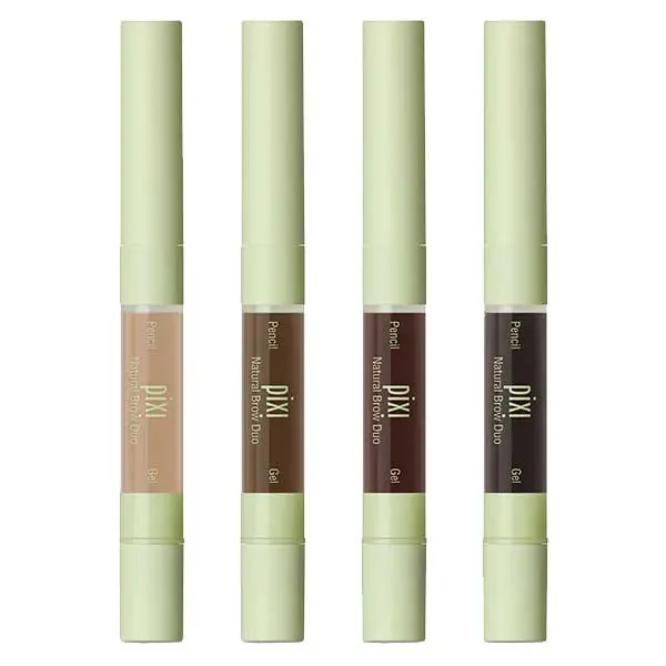 Pixi Natural Brow Duo Makeup Cosmetic - Tinted Eyebrow Pencil, Smoothing Eyebrow Gel Set