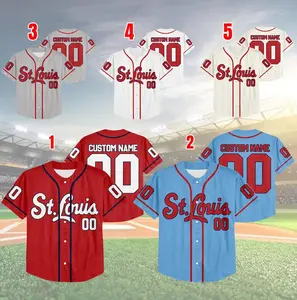 Custom Name & Number St.Louis Baseball Team Jersey, Jersey For Fan, Baseball Lovers 8425MD41