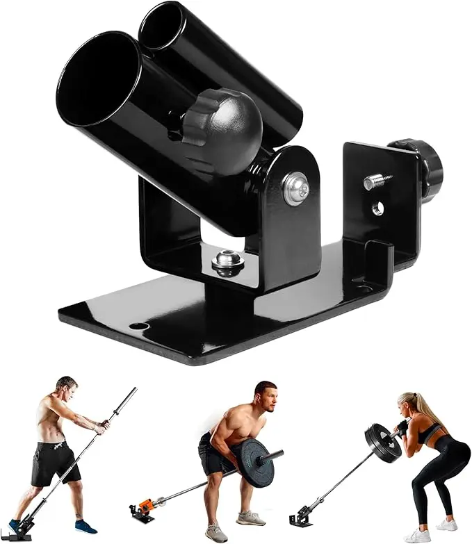 T Bar Row Platform, Landmine Attachment for Barbell fits 1” Standard Bar & 2” Olympic Bar, Landmine Handle T Row gym exercise versatile use equipment