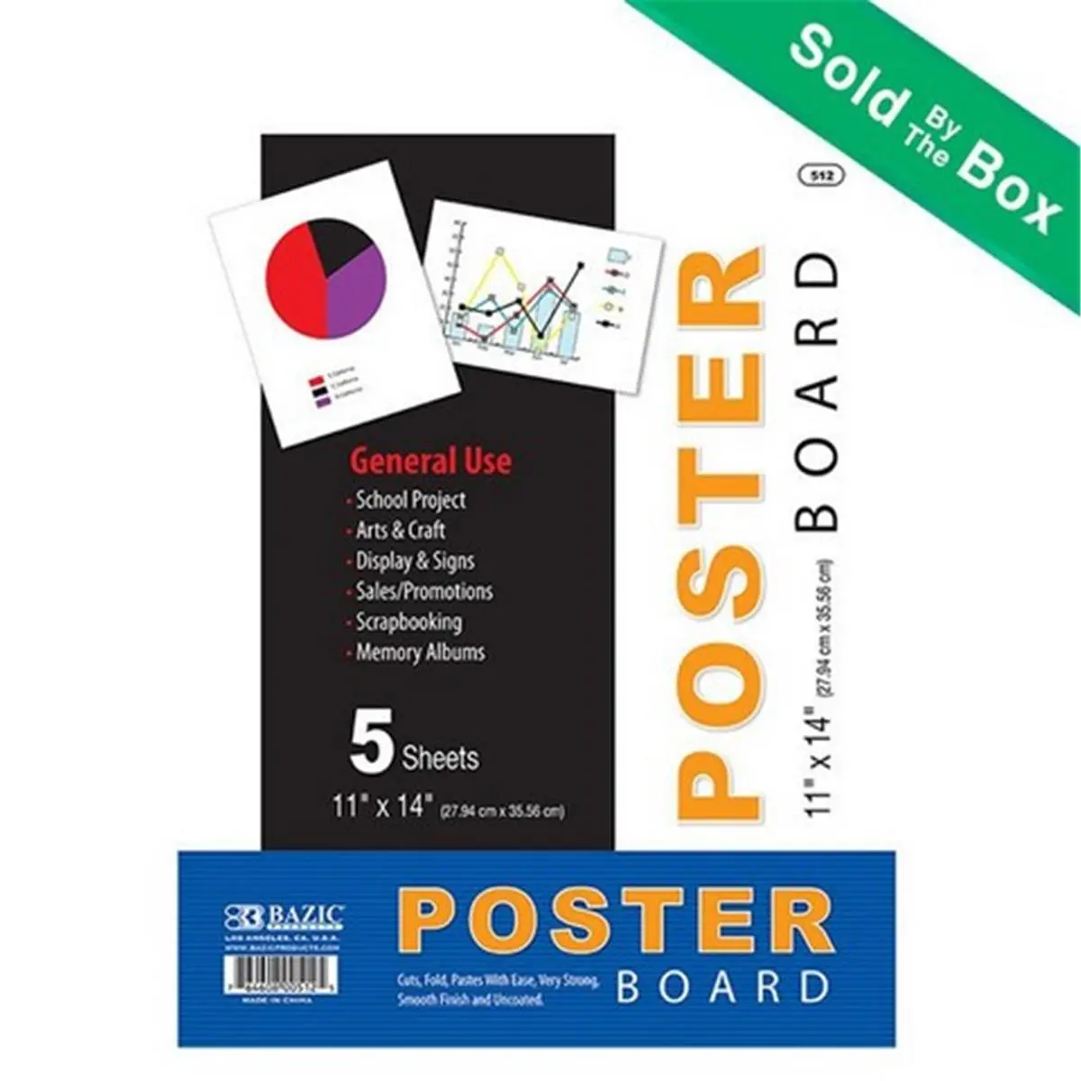212 MAIN White Poster Board, 11x14 in, 5-Pack per Case, 48 Total Cases for School, Scrapbooking, Office, Arts & Crafts, Displays Signs Automotive & Motorcycle Diagnostic/Car Repair Tool Supplies, 11 X 14 In