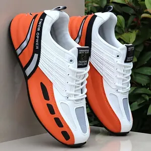 Trendy Color Block Sneakers - Non Slip, Comfy, Breathable, Outdoor, Jogging Shoes for Men with Superior Grip and Support Casual Closed Boy Runner