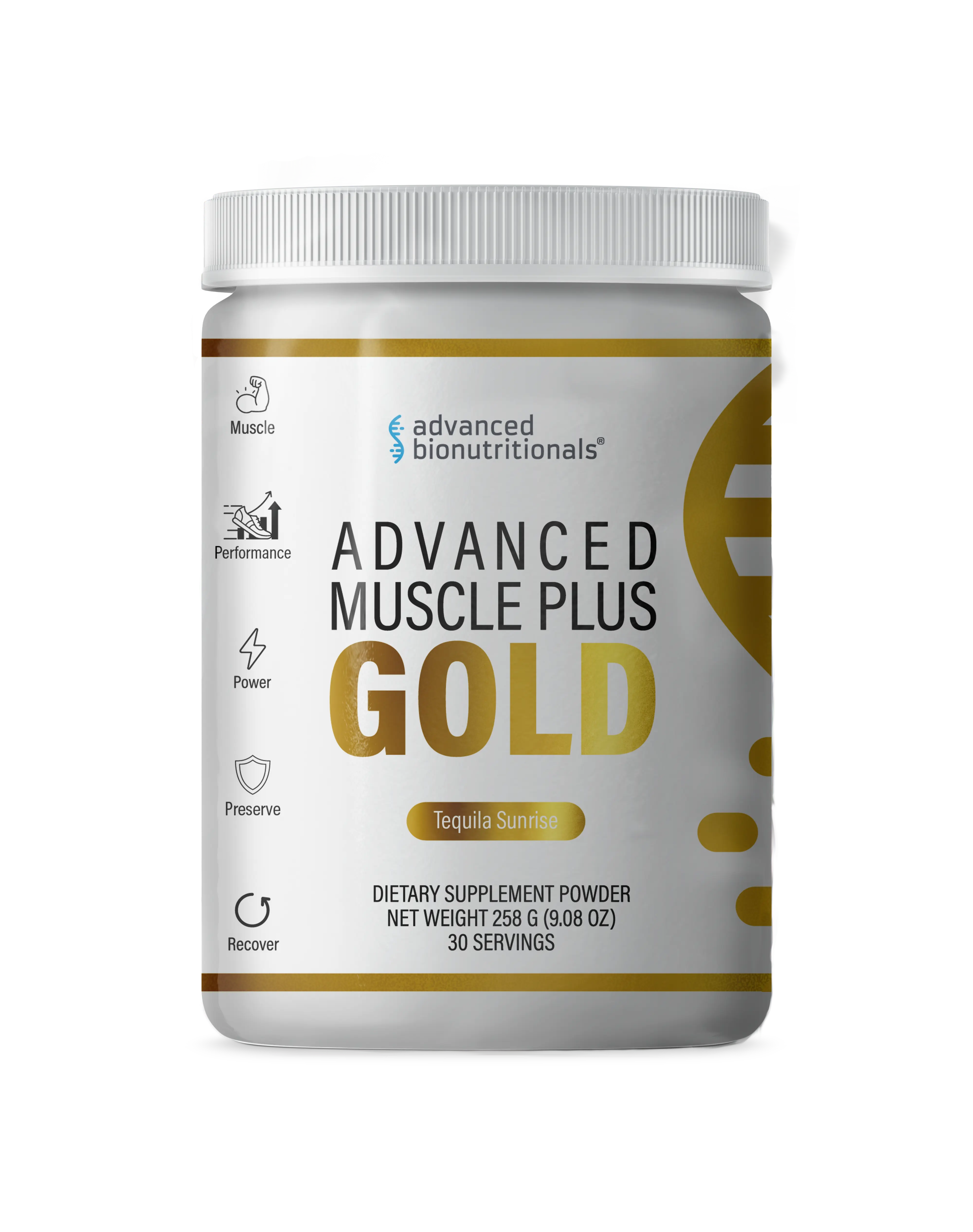 Advanced Muscle Plus Gold - Dileucine, HMB & Creatine Muscle Support for Strength & Recovery - 30 Servings