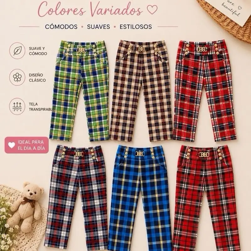 Women’s Plaid Capri Pants – Pack of 6 Assorted Colors | Soft, Comfortable & Breathable Capri de Cuadros para Mujer – Paquete de 6 Colores Variados | Suaves, Cómodos y Transpirables las tallas citren pequeñas la M/L corre como S y la XL/XXL corre como M