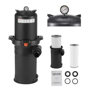 100 sq. ft Cartridge Pool Filter Valve 6142 GPH Swimming Pool Filtration SystemVEVOR Super Brand Day