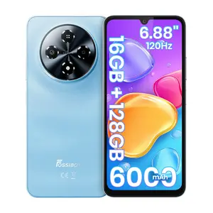 FOSSIBOT S5 Android 15 Cellphone, 8GB+128GB, 6.88" HD Smartphones, 5000mAh Battery Waterproof Phones,50MP+8MPWaterproof Phones,Gemini Al 2026 Blue