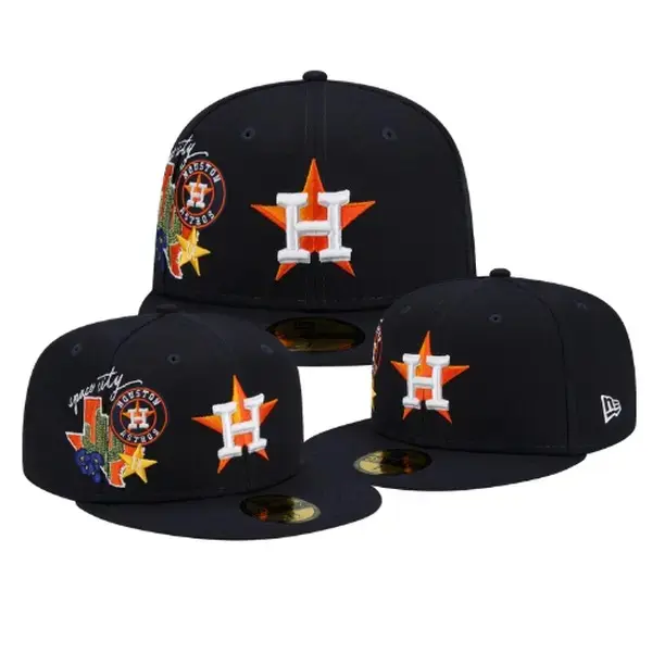 [New 2026] New Era Houston Astros 59FIFTY Navy Fitted Cap Texas Patch Baseball Hat Streetwear Houston Champions Edition Premium