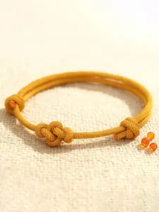 Men's Handmade Knot Bracelet, Minimalist Lucky String Bracelet, Adjustable Durable Rope Wristband, Charm Men's Jewelry Gift, Stackable Bracelets