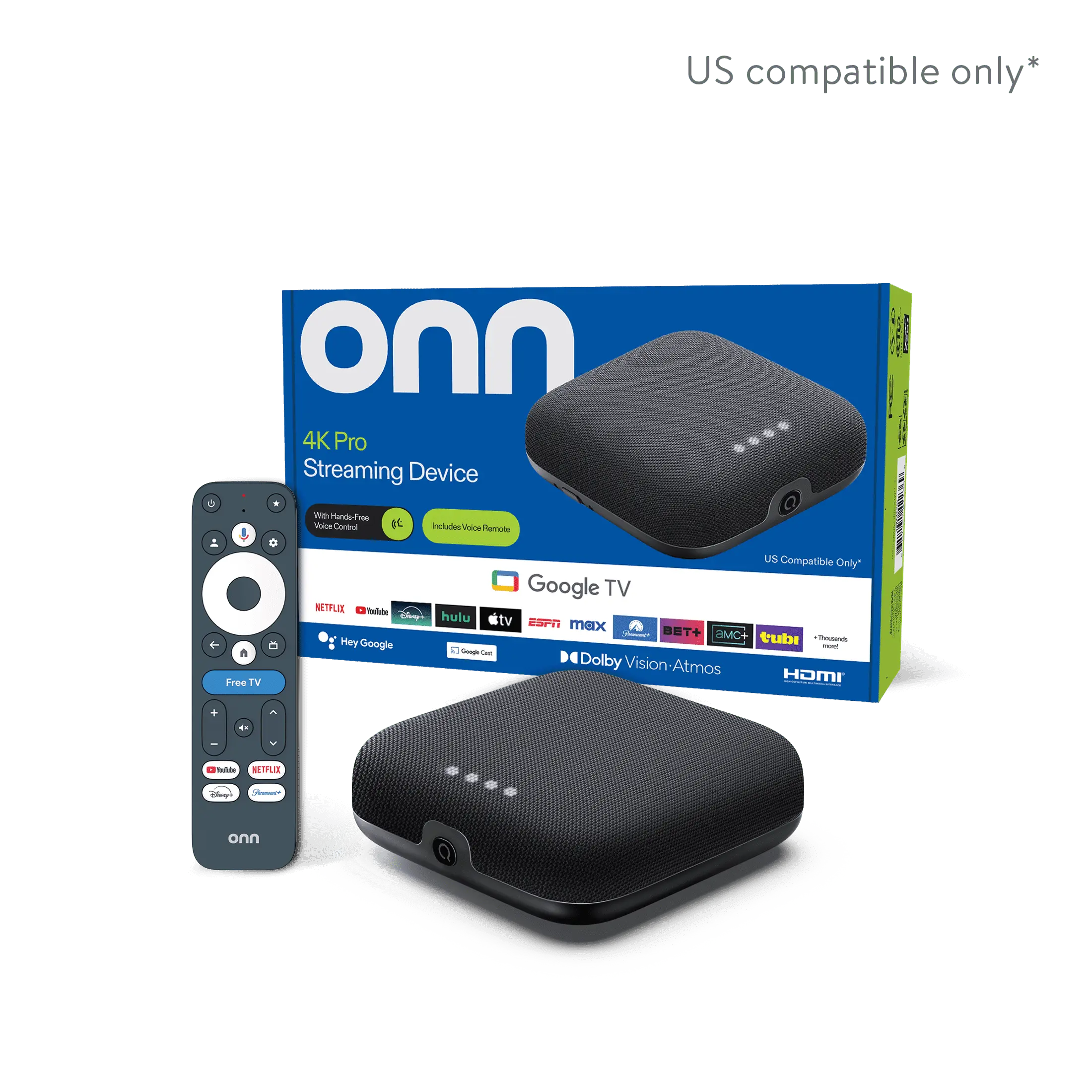 Onn. Google TV 4K Pro Streaming Device