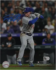 Pete Crow-Armstrong Chicago Cubs Autographed 8" x 10" Batting In MLB Debut Photograph - Fanatics Authentic Certified