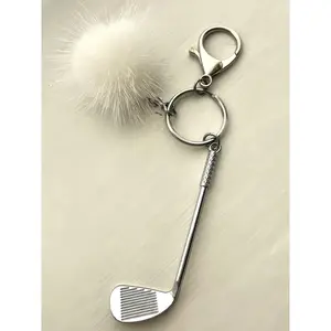 White Mink Gold Keychain