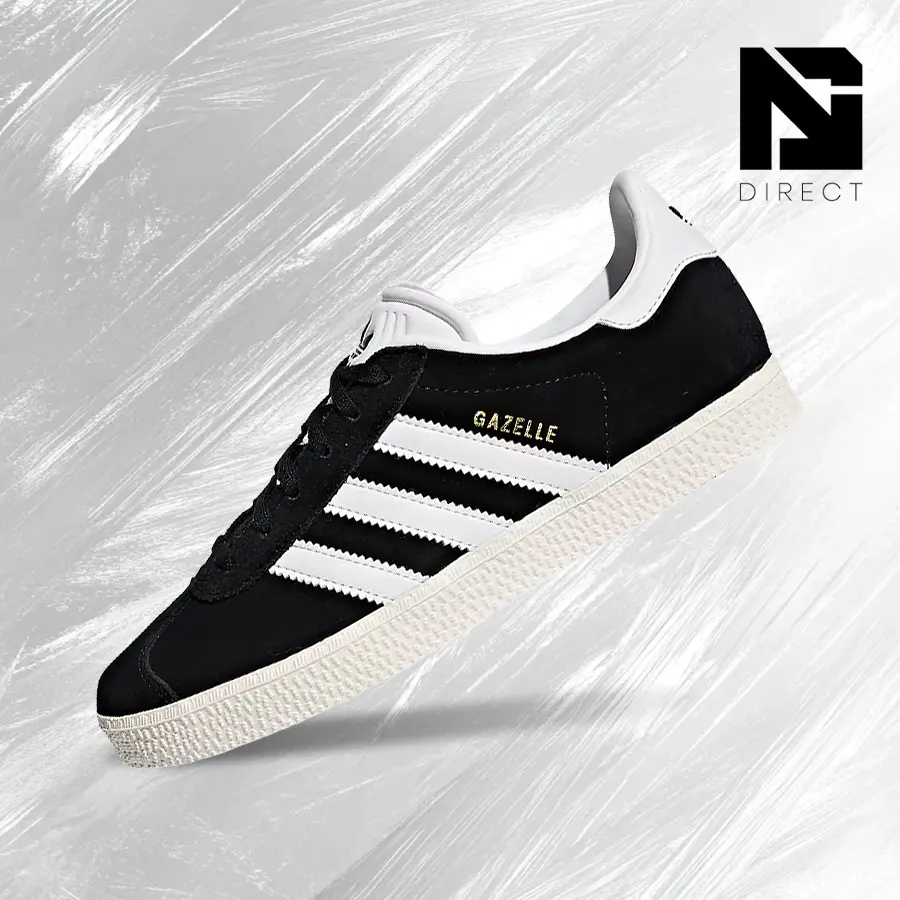 Adidas Gazelle Vintage Suede Female Shock-Absorbent Running Shoes for Casual Wear, Core Black BB2502