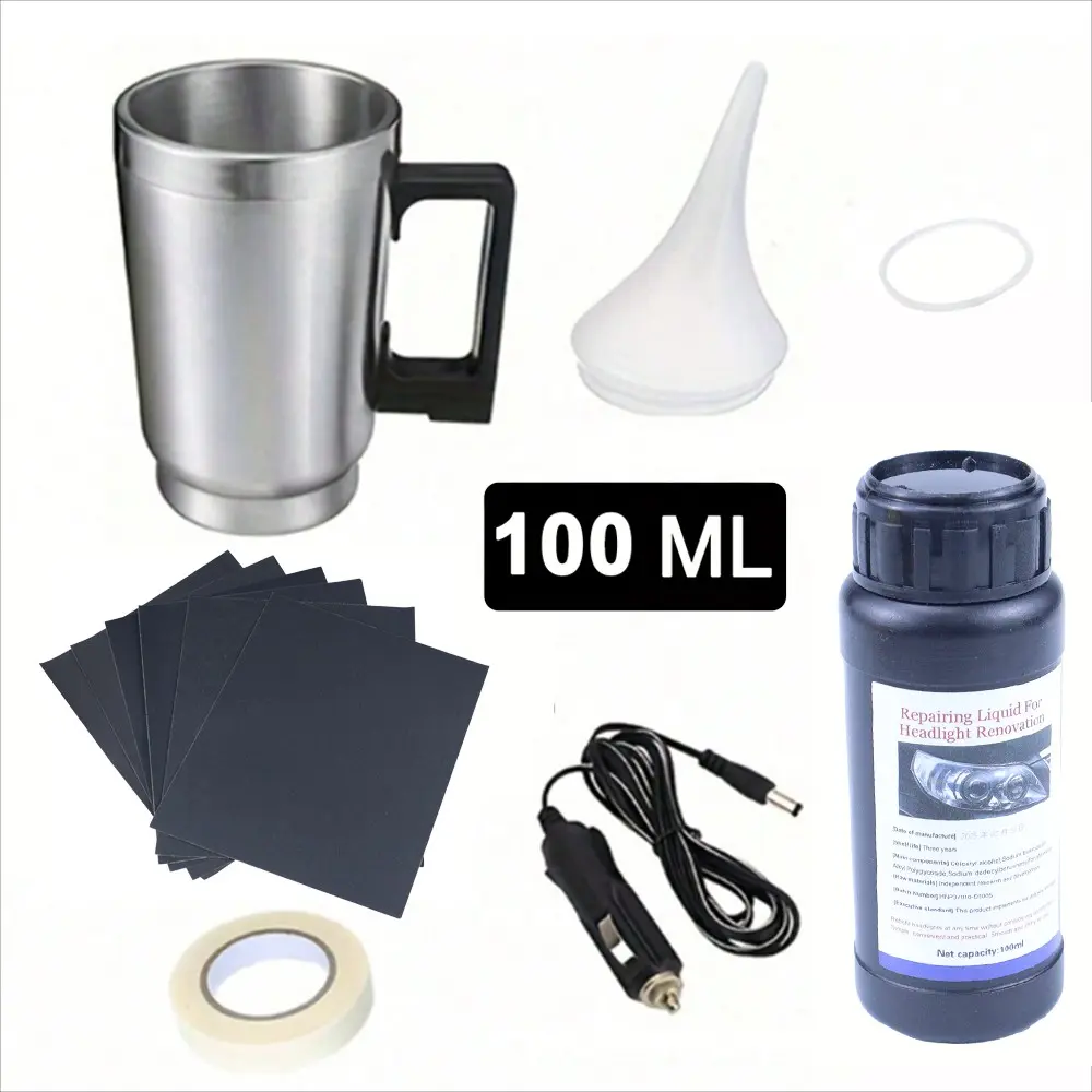 100ML Car Headlight Restoration Kit, Oxidation Repair Liquid for Yellowed Lenses, Ideal for Vehicle Lighting Care, Headlight Maintenance, Headlight Restorer