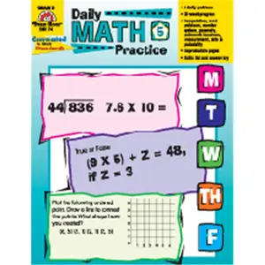 212 MAIN Evan-Moor Daily Math Practice Gr. 5 Math Learning Workbook, School & Educational Office Stationery Supply