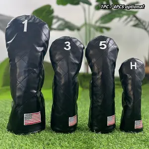 Minimalist Digital Classic Golf Club Head Cover, Golf Accessories, High-Quality Durable Protective Equipment for Traditional Golfers & Retro Enthusiasts