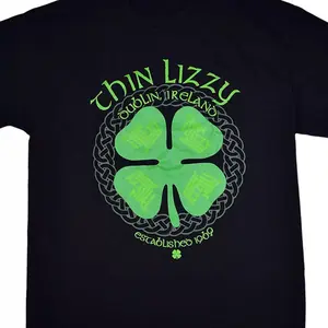 Thin Lizzy Band Cotton Gift For Fan T-Shirt Black All Size Unisex