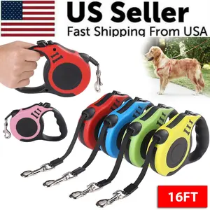 16.5FT Automatic Retractable Dog Leash Pet Collar Automatic Walking Lead Free US Does not apply