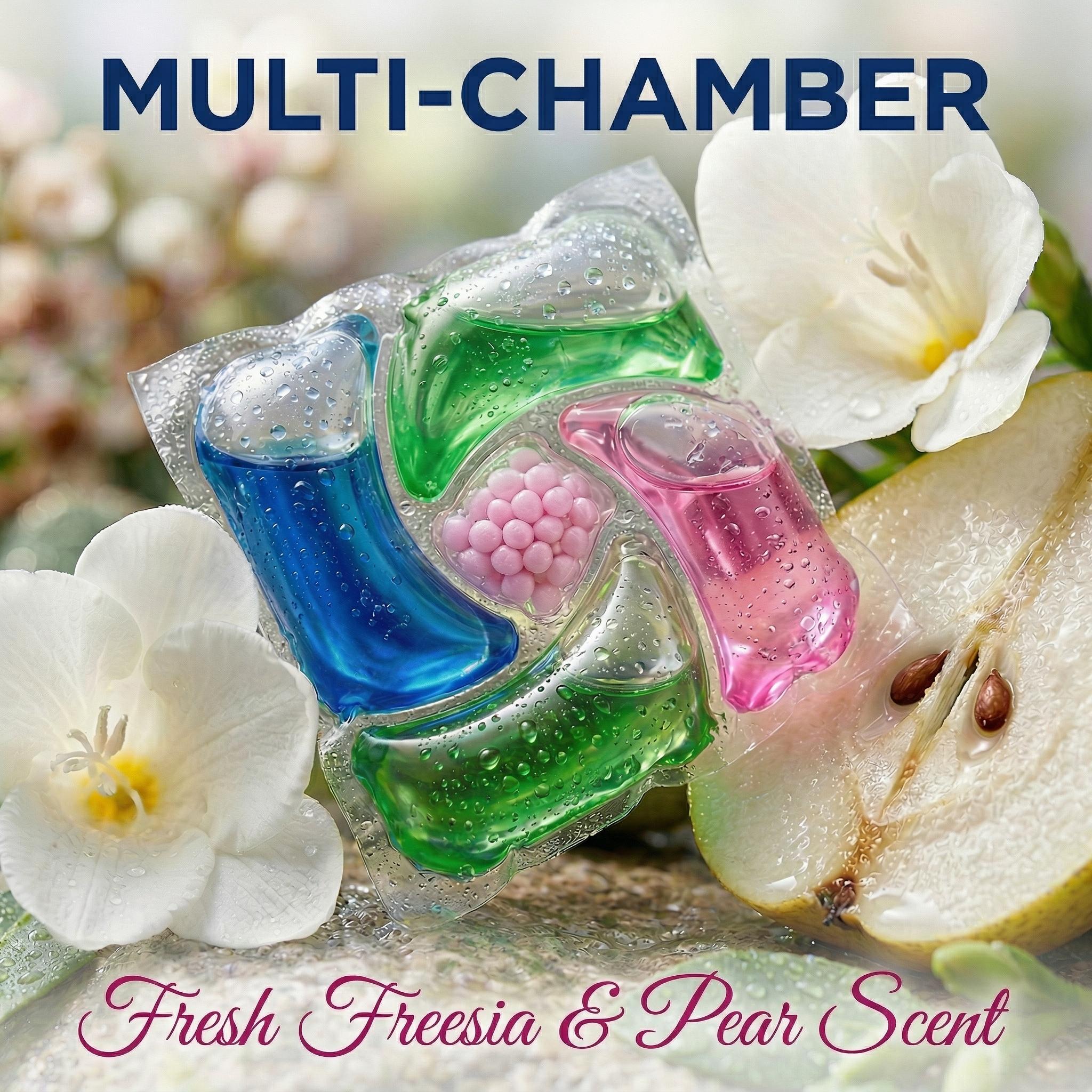 Z-Solicare 6 in 1 Stain Fighting Odor Eliminating Ocean Breeze 138 Paks Multi-Chamber HE Compatible Laundry Detergent Pods for All Washing Machines