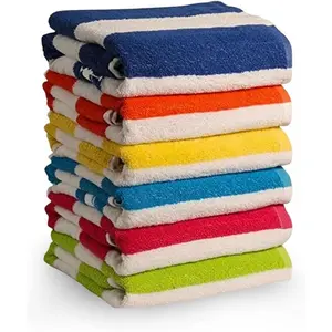 Extra-Large Striped Beach Towel, Quick-Dry Highly Absorbent Sand-Resistant Lightweight, Perfect for Travel Camping Yoga Sports Swimming Pool, Beach Blanket for Adults