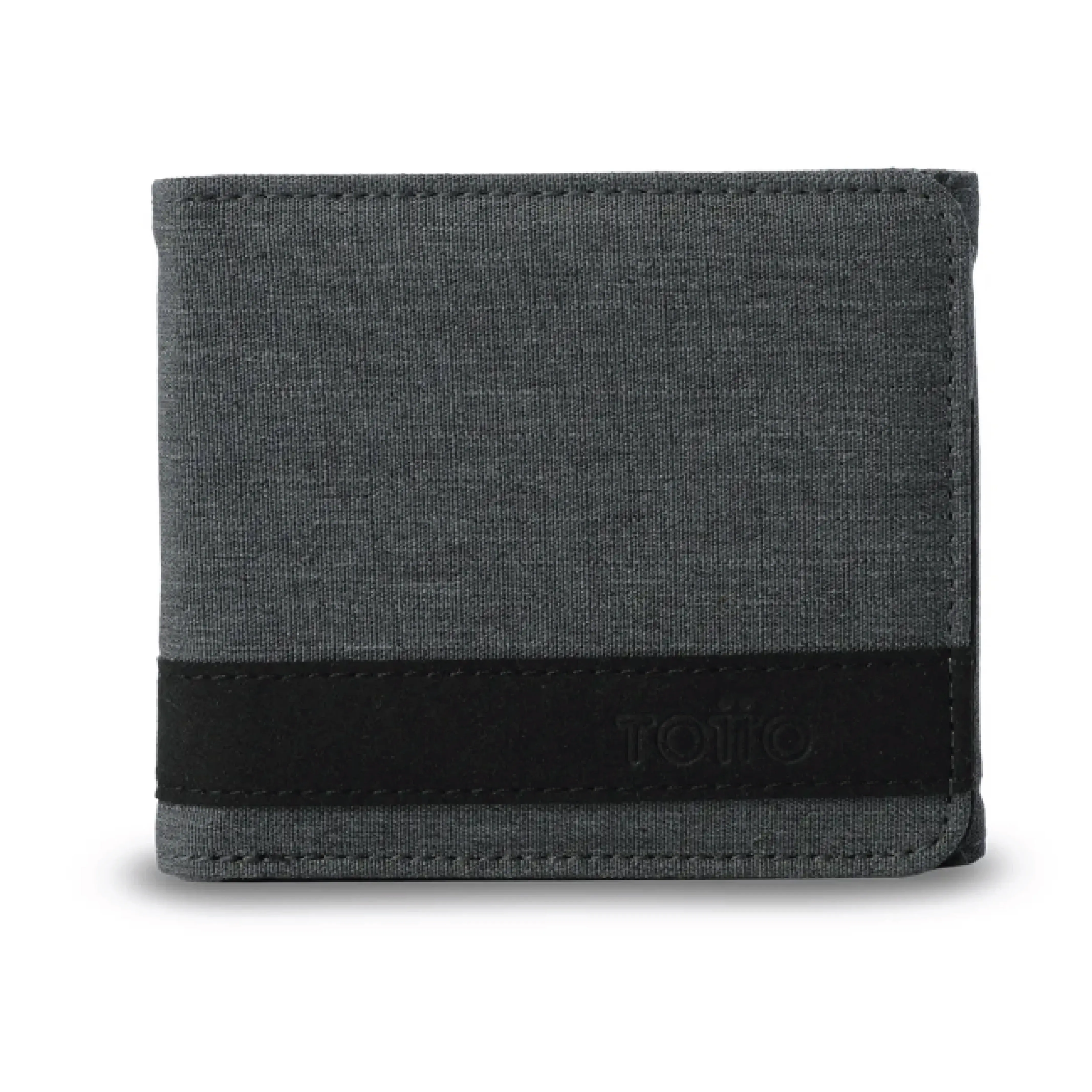 Totto Men's Gray Wallet – RFID Blocking, Velcro Closure & Sustainable Material