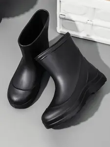 Non-Slip Mid-Calf Rain Shoes, Chef Work Shoes, Lightweight Waterproof Anti-Slip Safety Protection, Casual Kitchen Garden Hospital Use