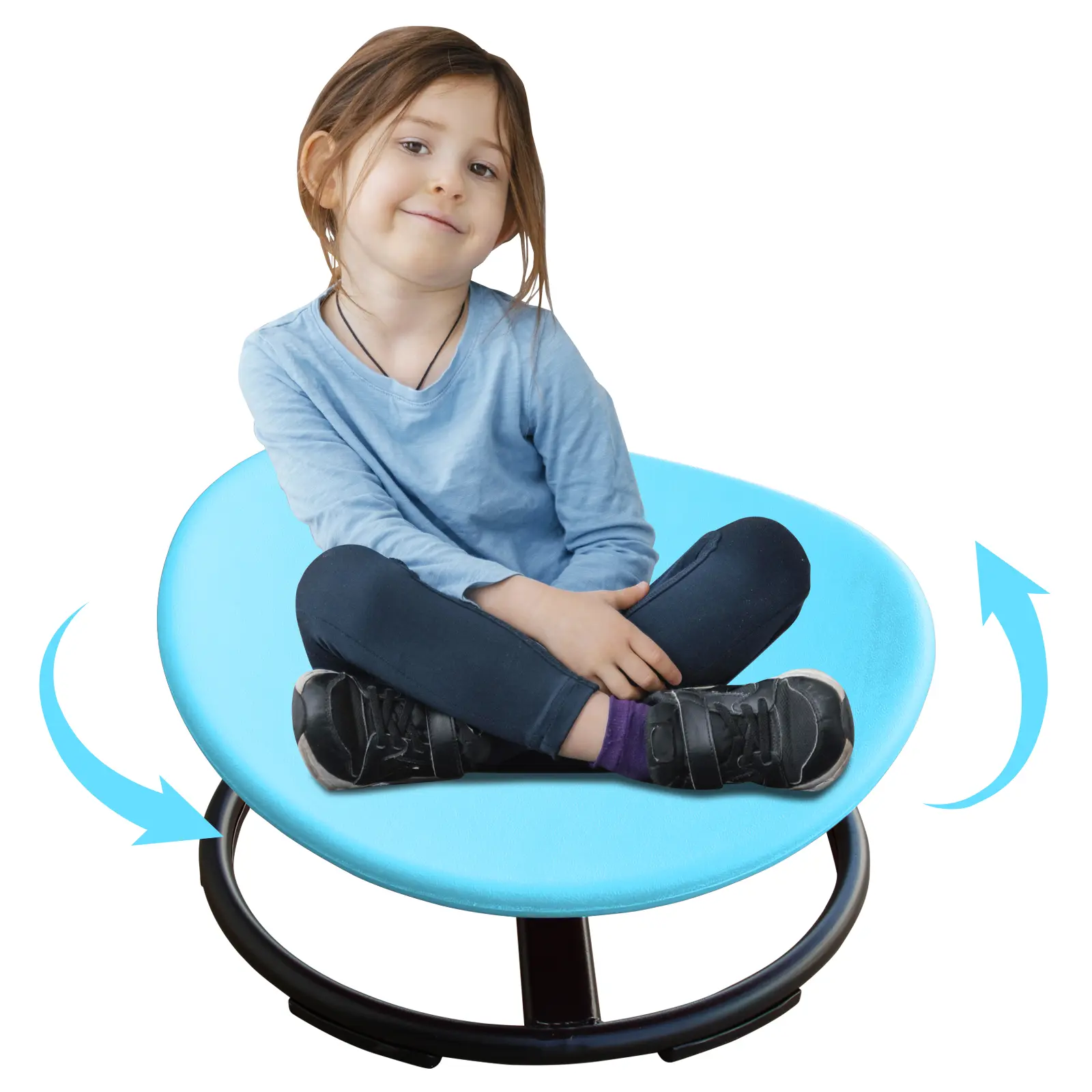 Sensory Swivel Chair for Kids, 360 Degree Rotating Sensory Seat for Autism ADHD, Balance Coordination Training Chair, Indoor Active Play Toy for Children