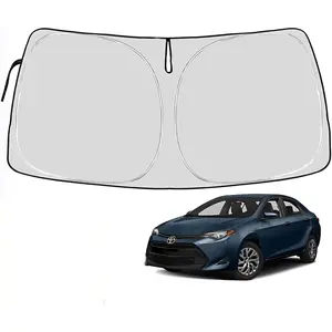 Toyota Corolla Windshield Sun Shade Cover for 2014-2023 Toyota Corolla 4-Layers Front Window Shade 240T Sunshade Sun Visor Protector Foldable Blocks UV Rays (Not for Corolla Cross) (20142023 Corolla)