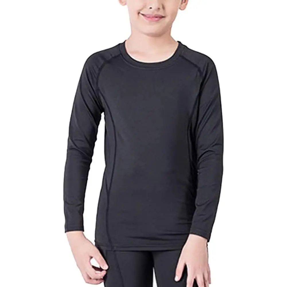 Boys' & Girls' Long-Sleeve Compression Sports Clothing, Gym Clothing, Baseball-Soccer Jersey Top with Moisture-Wick Fabric for Practice, Gymclothing, Jersey Tops, Sports Jerseys