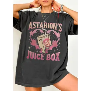 Juice Box BG3 Game Fan Shirts Unisex Heavy Cotton Tee Classic Fit Crewneck Top for Men Women All Seasons