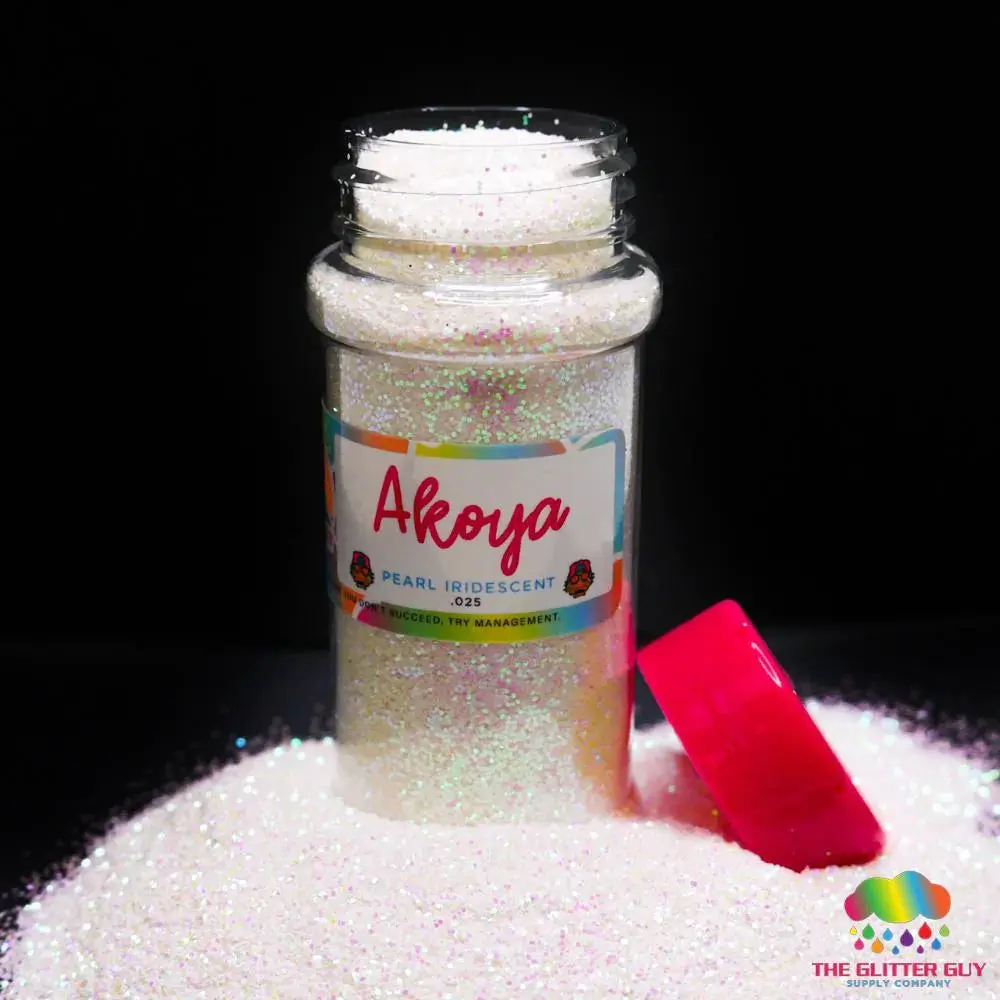 The Glitter Guy Akoya Fine Glitter, Pearl White Paint for Nail Art Decoration & Accessories